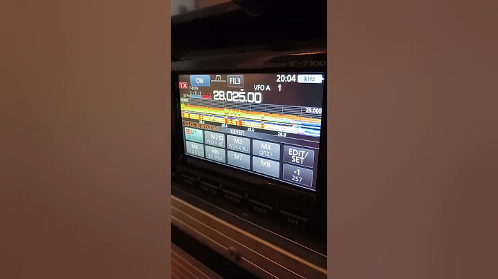 "W2KX" SENDING CW CQ IN MEMORY MODE ICOM 7300. BOBBY TRATES.