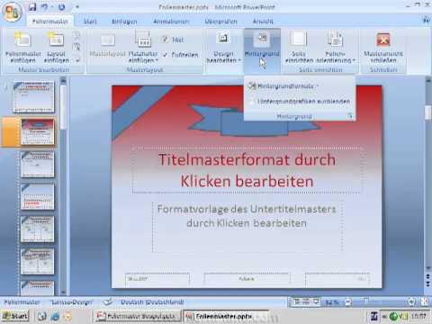 Tutorial Powerpoint 07 10 Den Folienmaster Verwenden Youtube