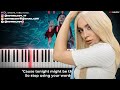 Ava Max - Weapons piano karaoke instrumental