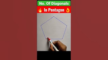 Calculate No. of Diagonals in Pentagon 📑|| #pentagon #diagram #shortvideo