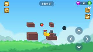 Hungry Worm - Greedy Worm. Level 21. Walkthrough. screenshot 5