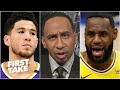 Stephen A. reacts to the Suns defeating the Lakers despite Devin Booker's ejection | First Take