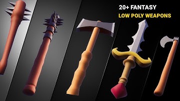 LowPoly Medieval Fantasy Weapons Pack for Unreal 5