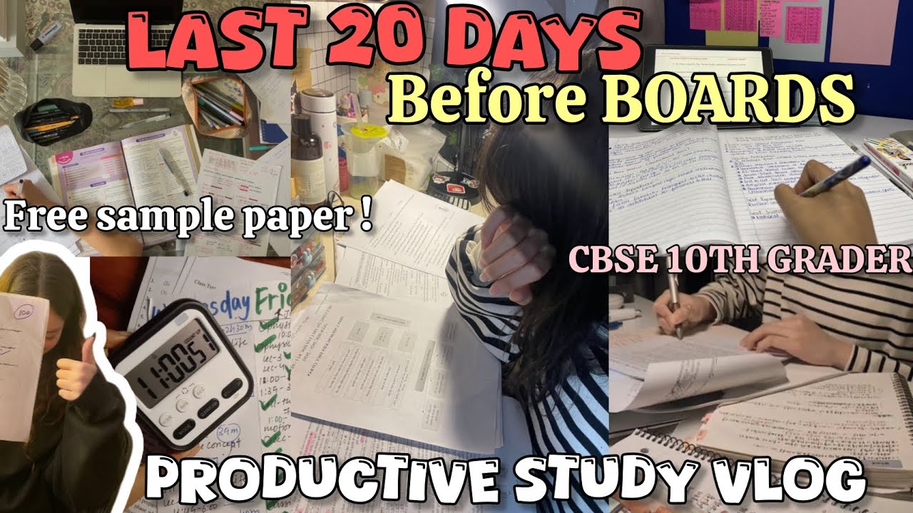 📚STUDY WITH ME FOR MY BOARDS🎀 | CBSE CLASS 10 | STUDY VLOG Class 10 ...