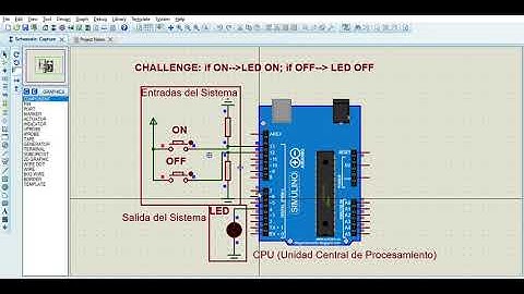 Simulación en Arduino y Proteus -- Encender y Apagar Led con Botones