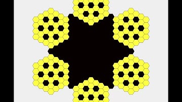 Sum of Neighbours Cellular Automaton, Hexagon Grid