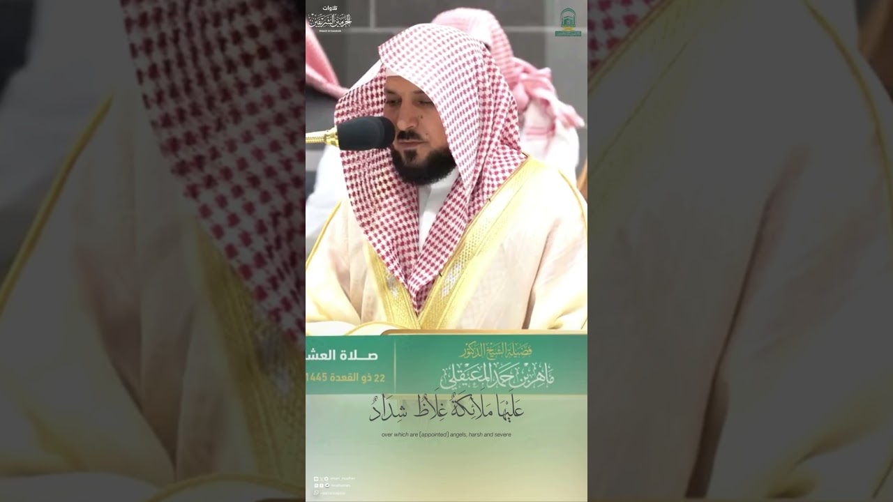 مقتطف من تلاوة فضيلة الشيخ د. ماهر_المعيقلي من صلاة العشاء 22 ذو القعدة 1445هـ.