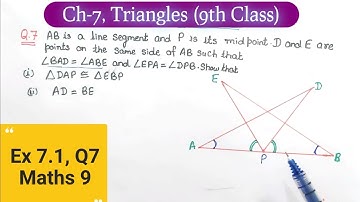 Ex 7.1 Q7 class 9 maths NCERT | Class 9th Maths chapter 7 Triangle exercise 7.1 Question Number 7