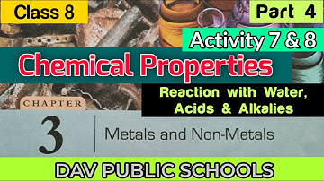 class 8 Science chapter 3 Metals and Non-metals - Chemical Properties 2