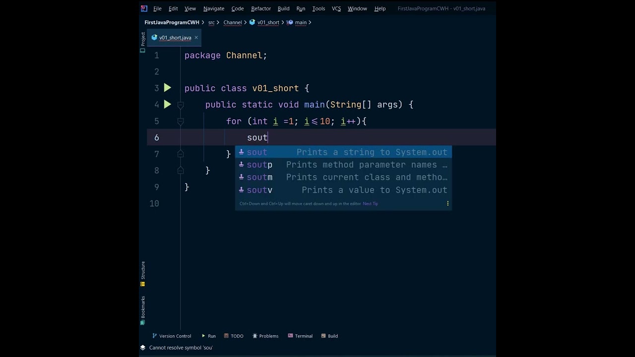 Print First 10 Natural Numbers Using For Loop in java