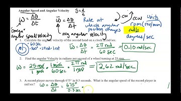 Angular Kinematics Introduction
