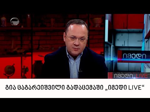 საპარლამენტო უმრავლესობის წევრი გია ცაგარეიშვილი გადაცემაში „იმედი LIVE“