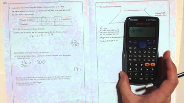 Edexcel GCSE Paper 2 June 2014 Question 8 - Probability and Samples