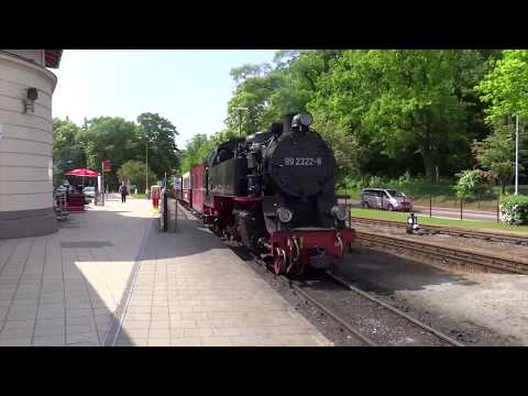 Bad Doberan, Germany - The Molli Train Arriving at the Bad Doberan Station (2018)