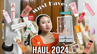 WATSONS, MINISO, TIKTOK HAUL 2024• GIRLS MUST HAVES! (SKINCARE,MAKEUP, ETC.)