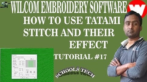 Wilcom In Hindi English How to Use Tatami And Their Effect Tutorial #17