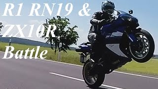 Yamaha R1 & Kawasaki Ninja - Sound + Top Speed + Flybys