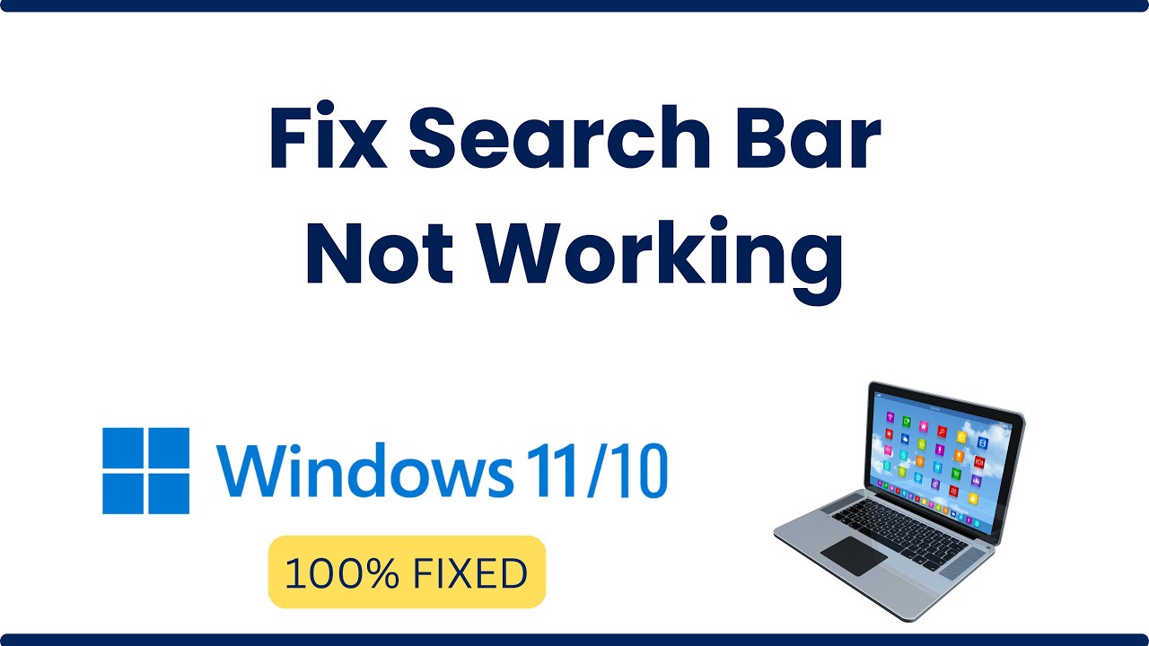 Fix Search Bar Not Working on Windows 11 [Solution] - YouTube