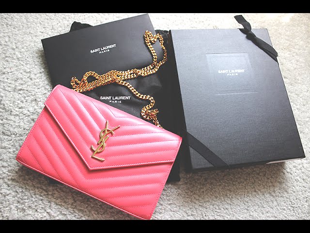 YSL MONOGRAM CHAIN WALLET WOC UNBOXING