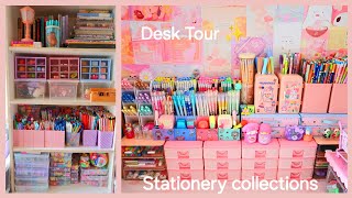 Desk Tour + huge stationery collections ad organization ✨️💕 lot of new stationery 💖