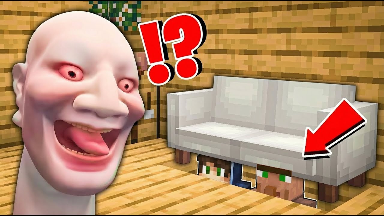 Rage i Kovalski Se Kriju Isood Sofe Od Talasofobičnog Čudovišta u Minecraft-u