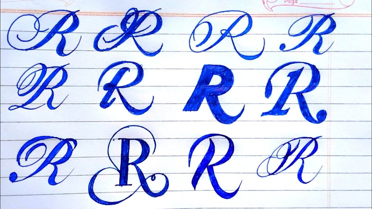 How to write stylish Letter R in different ways Alphabets r stylish  writing  RUA sign writing