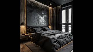 BLACK GRAY WOOD. Interior design. Inspiration.