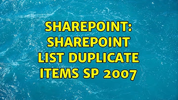 Sharepoint: sharepoint list duplicate items SP 2007 (2 Solutions!!)