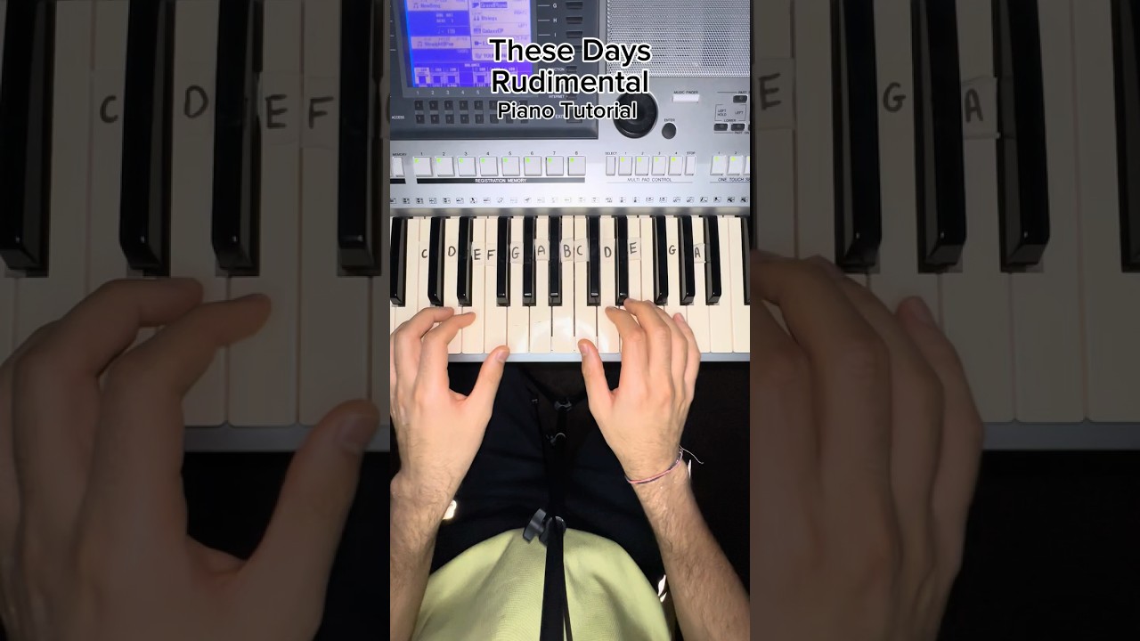 How to play These Days by Rudimental - Easy Piano Tutorial 