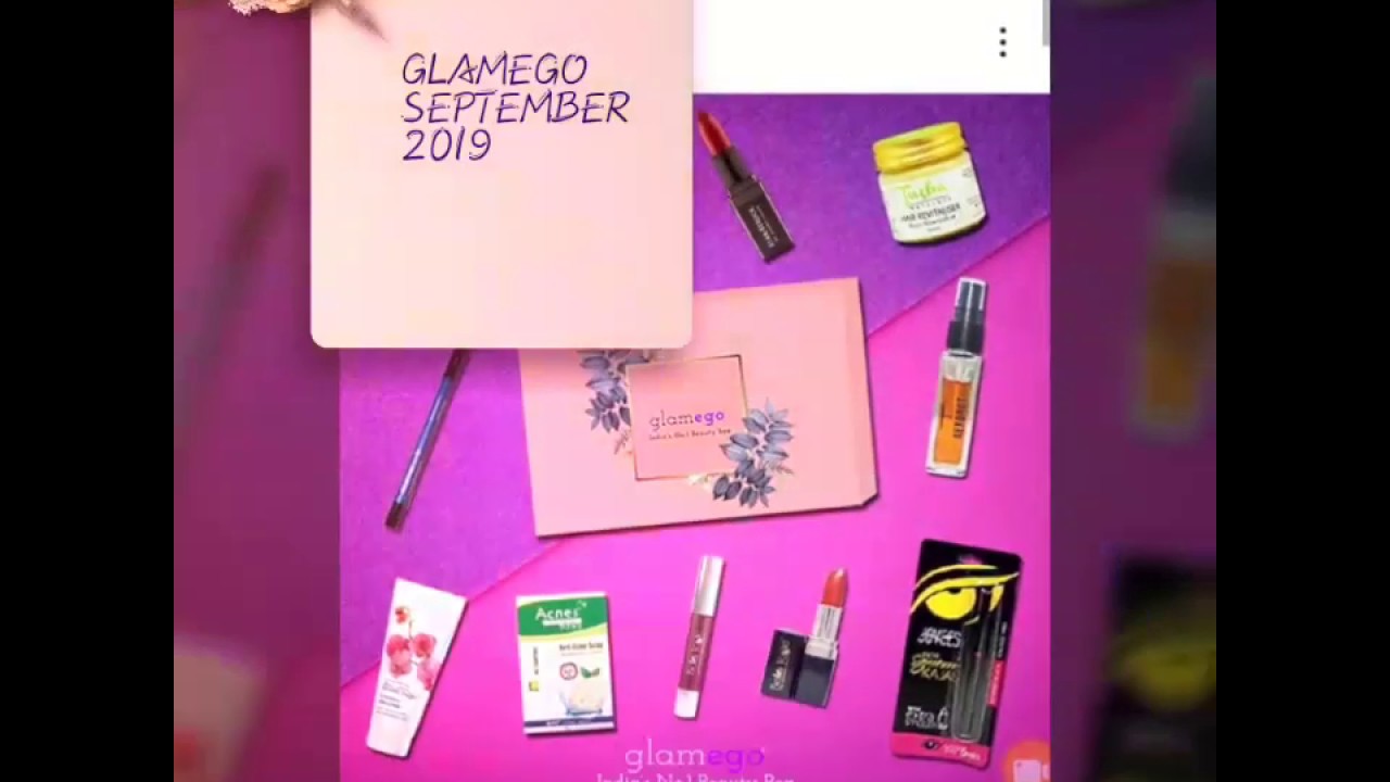 GLAMEGO BOX SEPTEMBER 2019- What all product choice you get??