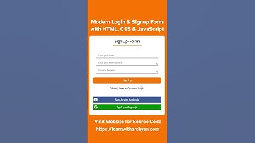 Modern Login & Signup Form with HTML, CSS & JavaScript | Learn with Arshyan #webdesign