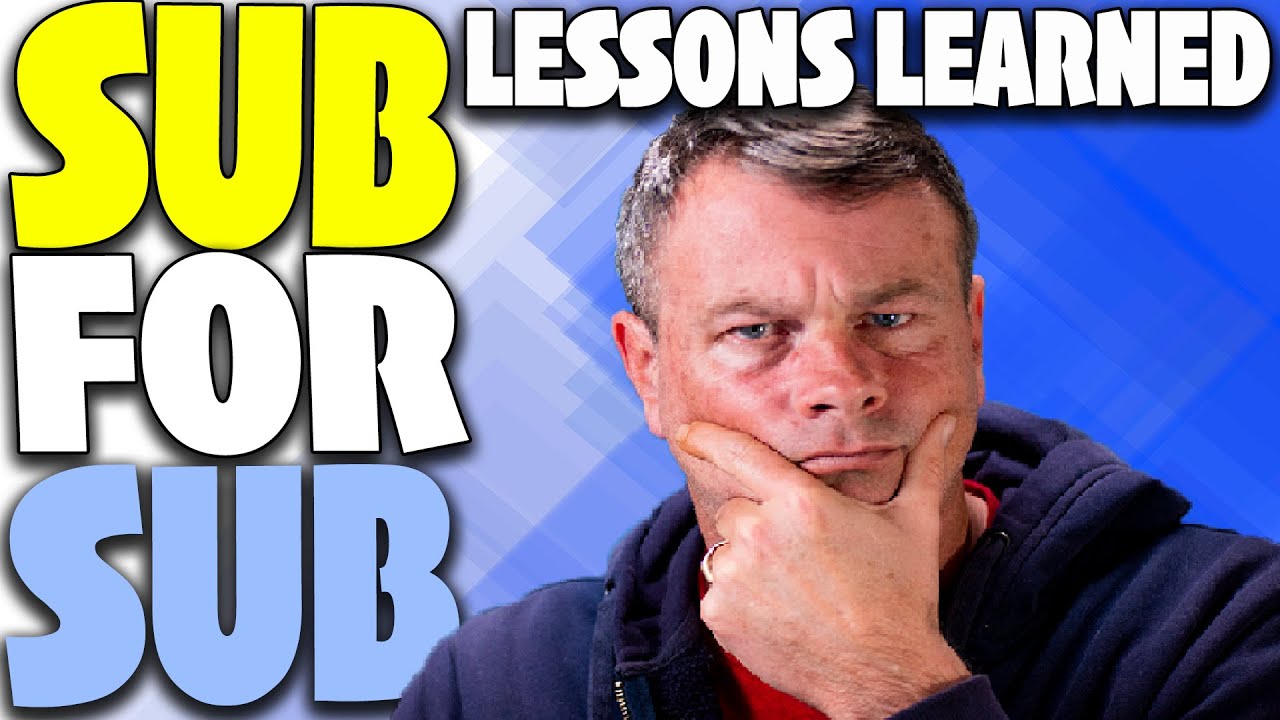 ⁣Sub For Sub Lessons learned the hard way