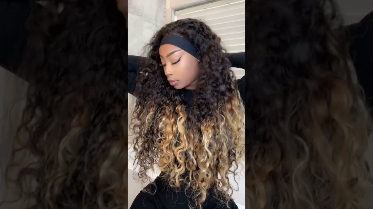  Amandahairs 250 Density Super Thick Ombre Honey Blonde Glueless Curly Lace Wig Worth Having