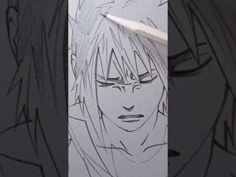 Tranh Tô Màu Sasuke - How to Draw Uchiha Sasuke #Shorts