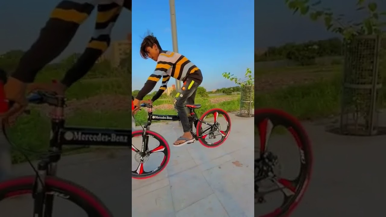 Mercedes-Benz Cycle Stoppie Stunt | Sidhu Moose Wala Song | Riverfront | Ahmedabad