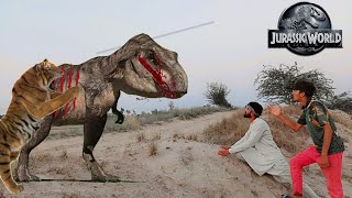 T rex Chase Part 1 Jurassic world dominions Real life man vs  Dinosaur movie ,@TRexTube