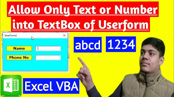 How to Allow only Input Number and Alphabet Values into Userform TextBox of MS Excel Using VBA.