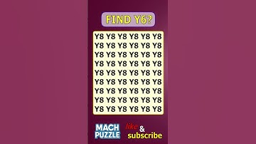Find Y6 where? | Brain Teaser IQ Test #shorts #different #puzzles #opticalillusion #quiz