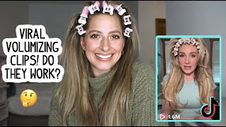 TESTING THE TIKTOK VIRAL VOLUMIZING HAIR CLIPS! Do They Work?? Short, Medium, and Long Hair