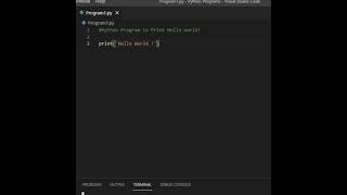 Python Program to Print Hello world!