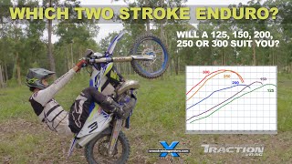 Choosing a 2 stroke enduro: 125 150 200 250 or 300? Plus dyno chartsCross Training Enduro