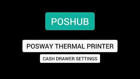 THERMAL PRINTER CASH DRAWER CONFIGURATION