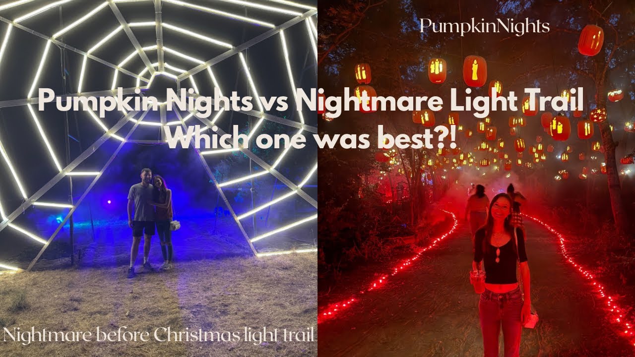 We Visited 2 Austin Pumpkin Light Shows! 🎃 | Pumpkin Nights vs. Nightmare Before Christmas Trail