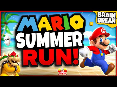 Mario Summer Run | Summer Brain Breaks For Kids | Summer Games For Kids | GoNoodle Games