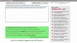 Spin Rewriter 2.0 - A Walkthrough And Review | Try It For Free!