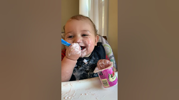 Happy Baby Makes a Mess Eating Yogurt || ViralHog
