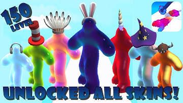 Blob Runner 3D (by Quok Games) - Unlocked All Skins & Walkthrough All Levels! (145-150) - Part 3