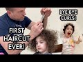 Toddler's first haircut EVER - Cutting Curly Hair for Kids
