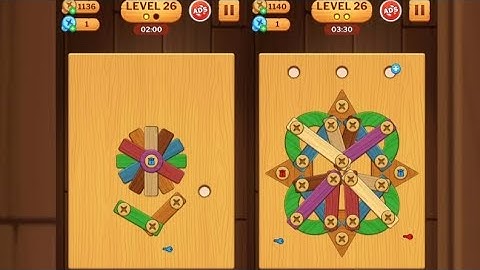 Screw Puzzle: Wood Nut & Bolt - Level 26