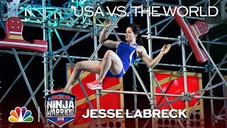 Jesse Labreck's Stage 2 Run: USA vs. the World  American Ninja Warrior 2019